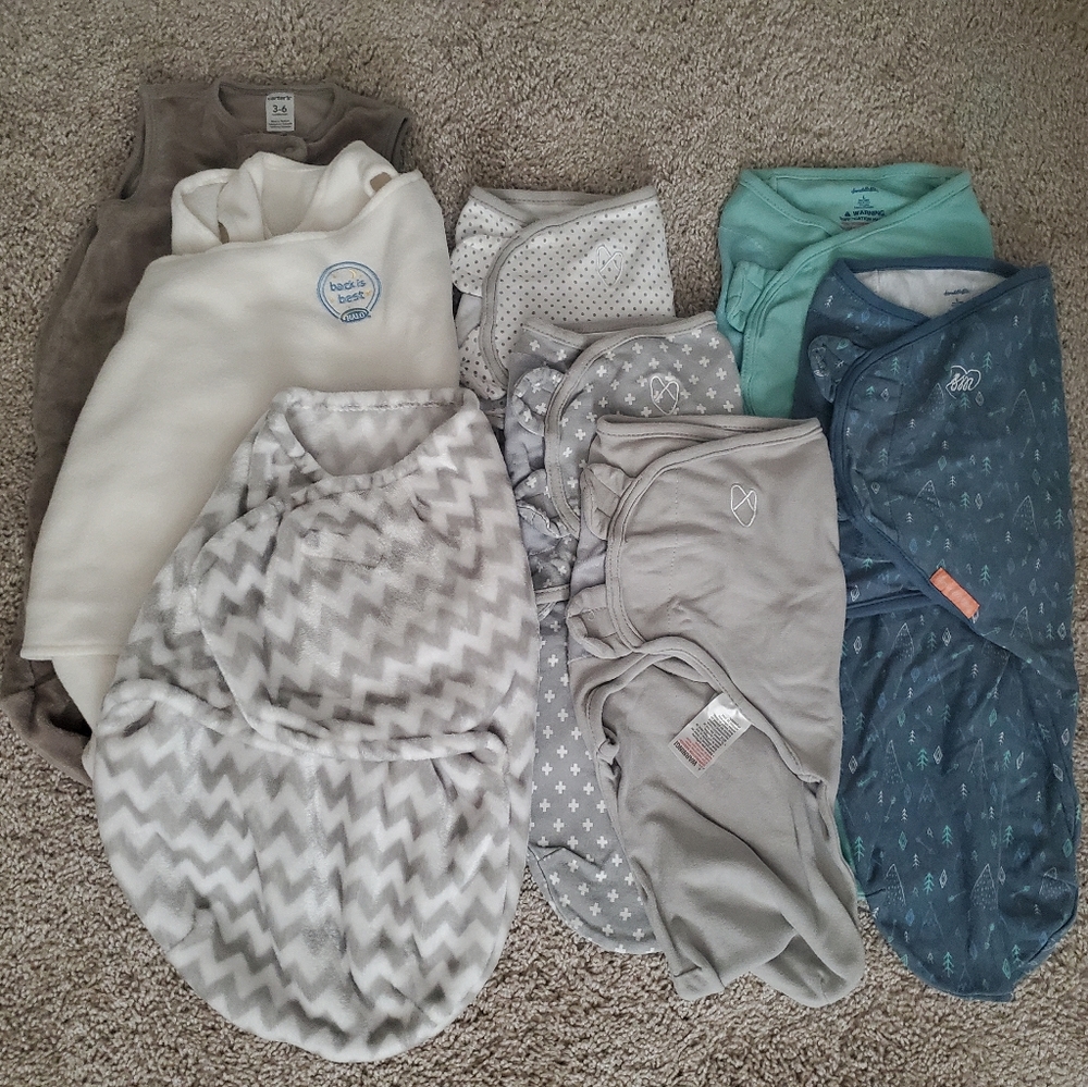 Bundle - Lot of 8 SwaddleMe and other swaddles